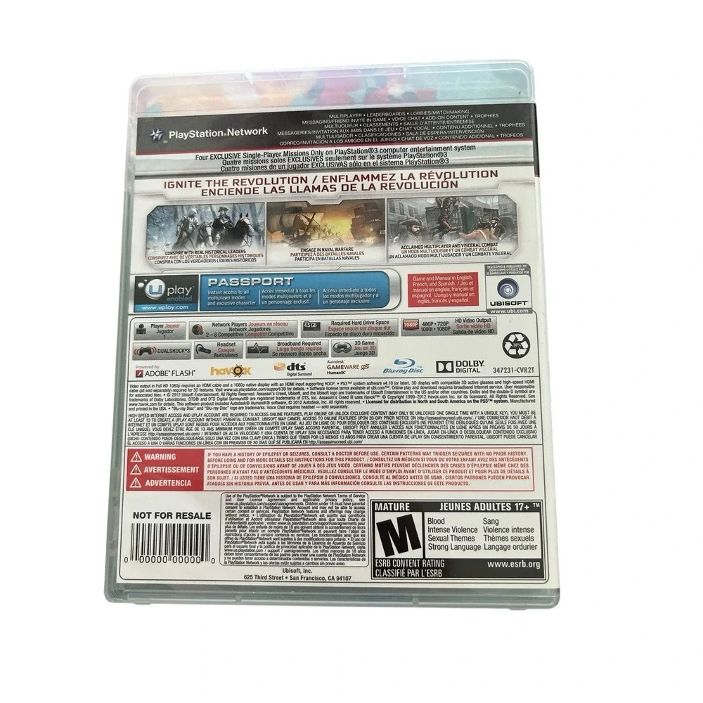 Assassin's Creed III (Sony PlayStation 3, 2012)